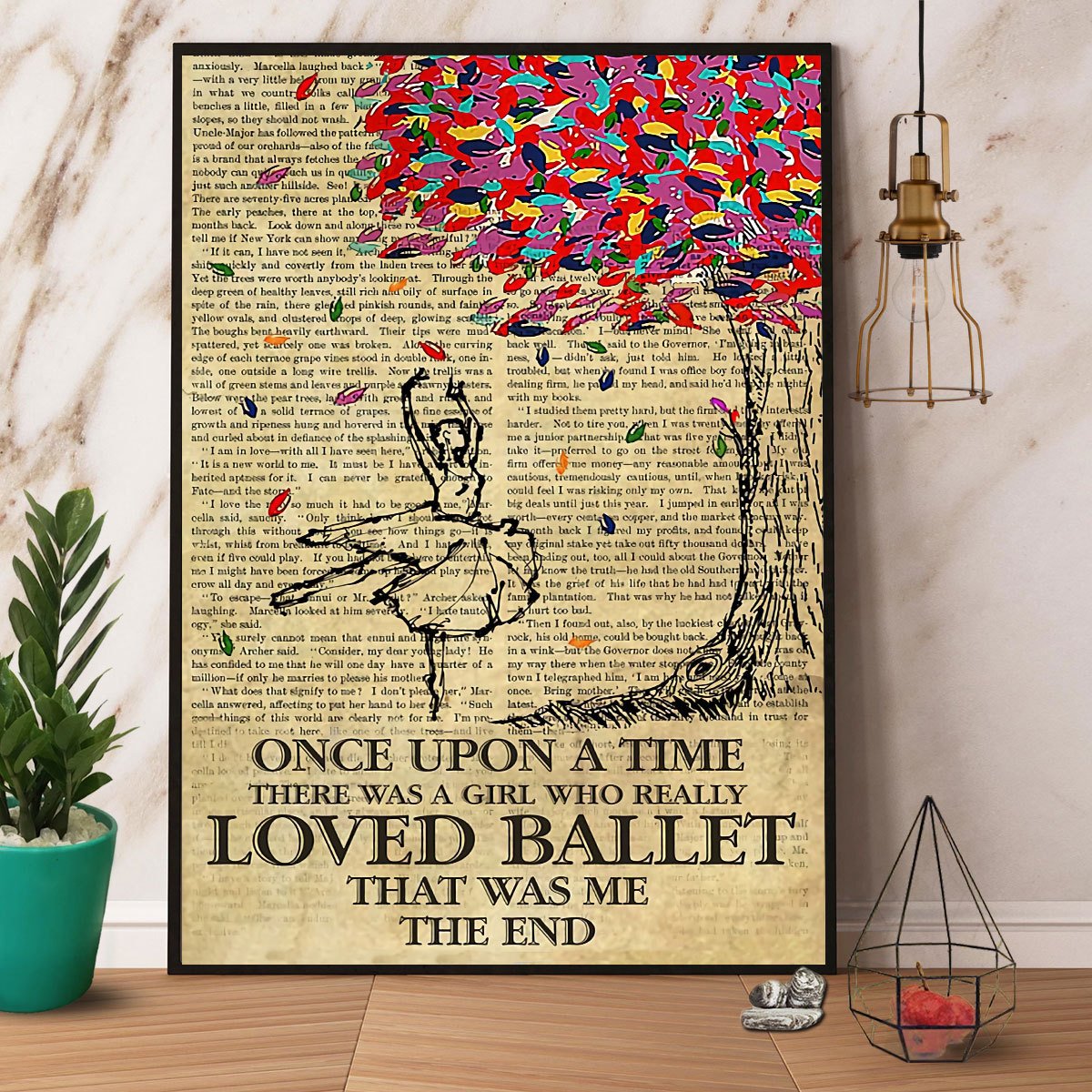 Ballet There Was A Girl Who Really Loved Ballet Satin Poster Portrait No Frame