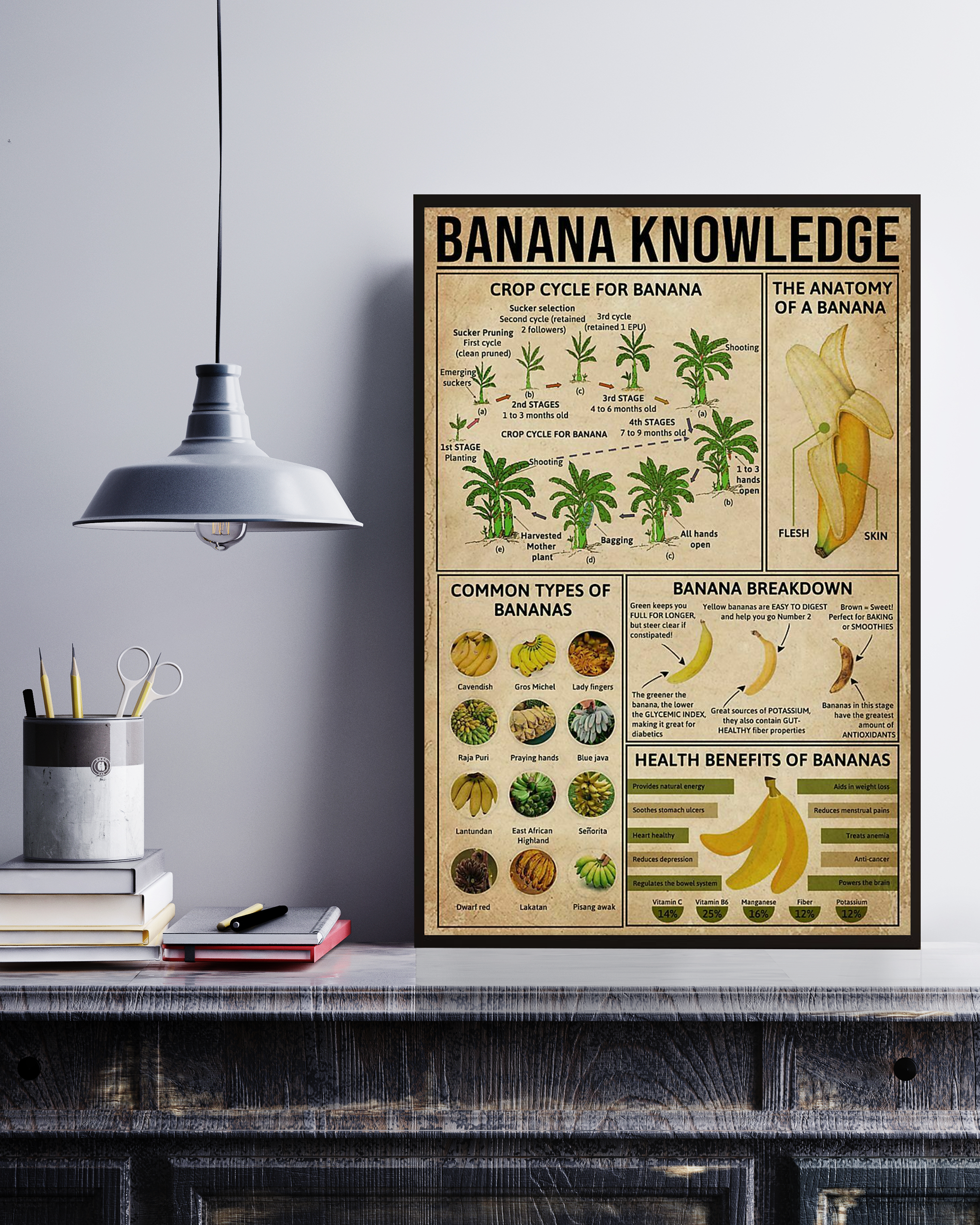 Banana Knowledge Poster No Frame