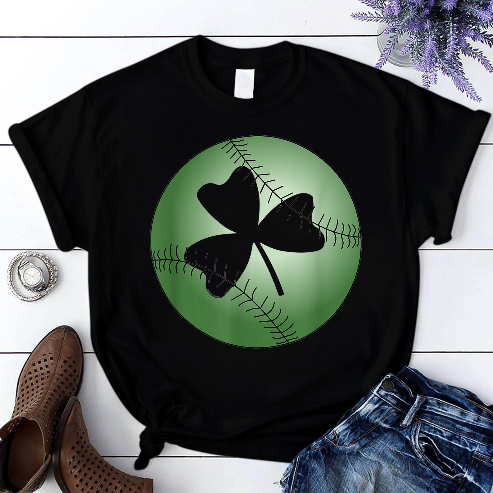 Baseball Irish Shamrock T Shirt Unisex S-6Xl