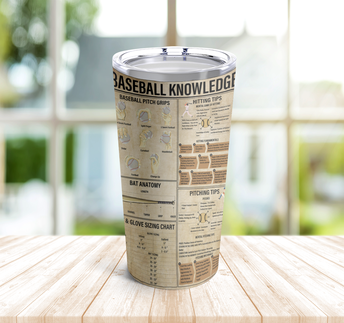 Baseball Knowledge 1 Tumbler Stainless Steel 20oz