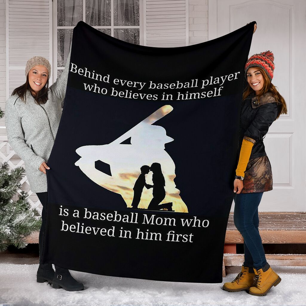 Baseball Mom Fleece Blanket