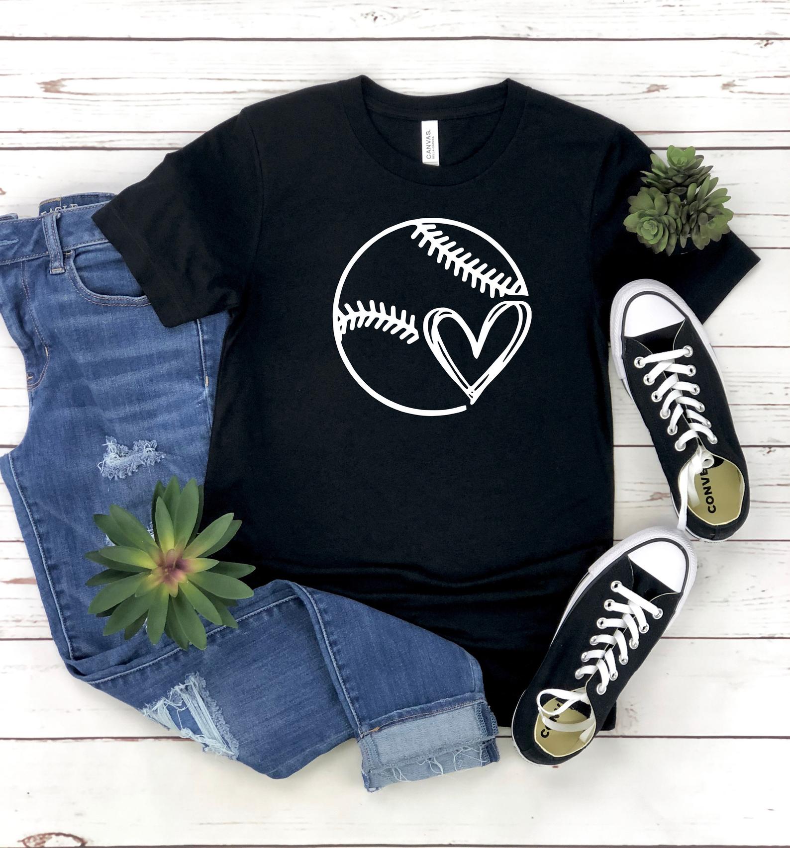 Baseball Shirt Sport Shirt Game T Shirt Black Unisex S-6XL