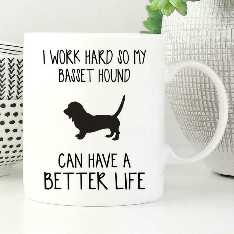 Basset Hound Basset Hound Dog Dog Lover Mug White Ceramic 11-15oz Coffee Tea Cup