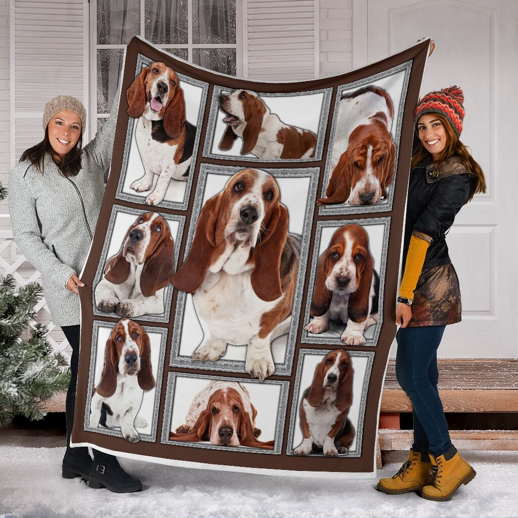 Basset Hound Temporary Home Fleece Blanket