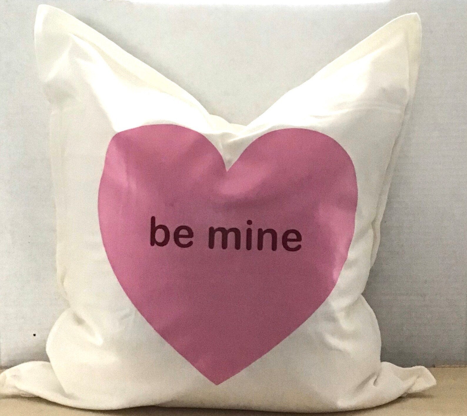 Be Mine Conversation Heart Pillow, Gift for Wedding, Anniversary Gift, Valentine Pillow Decor Gift