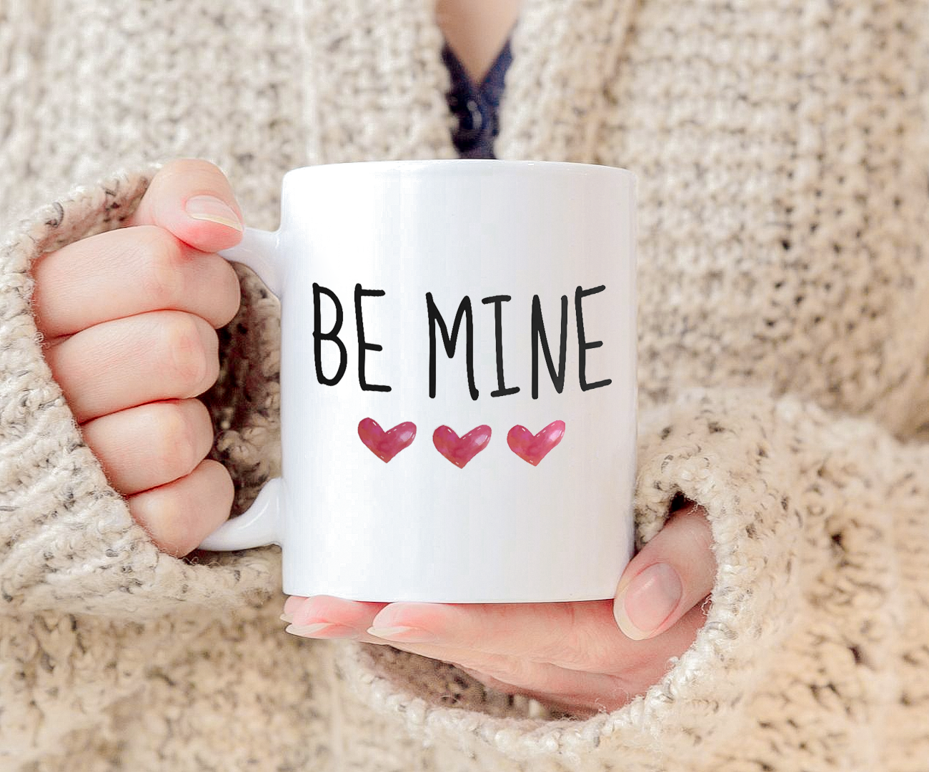 Be Mine Mug Valentines Day Mug White Ceramic 11-15oz Coffee Tea Cup