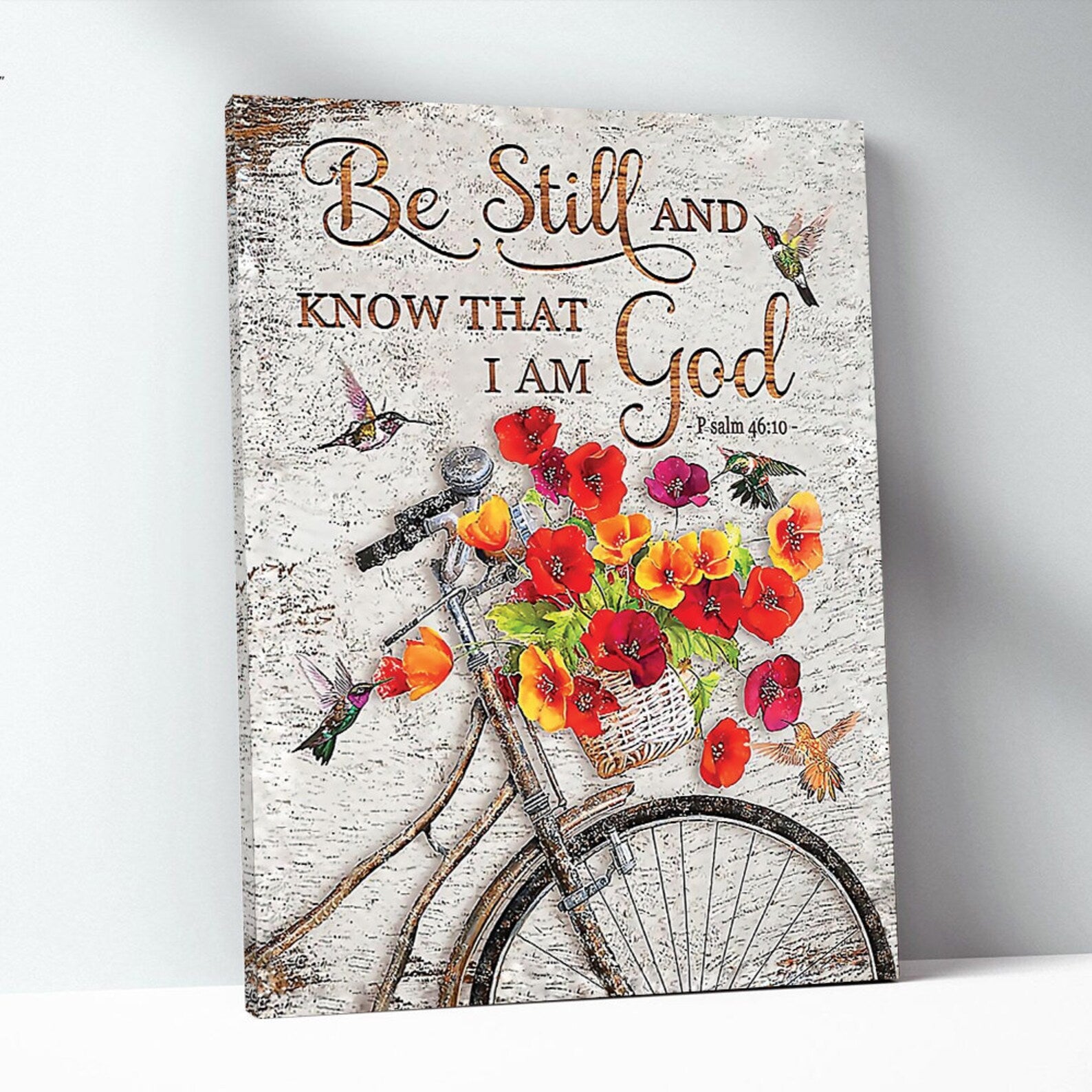 Be still And Know that I am God Faith Jesus Frame Wrapped Canvas Home Decor full size