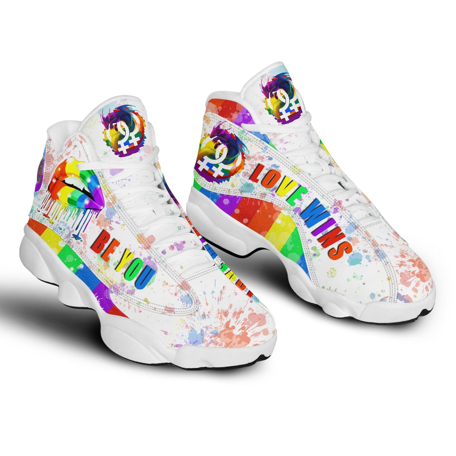 Be You LGBT For Pride Day Men's High Top Basketball Shoes