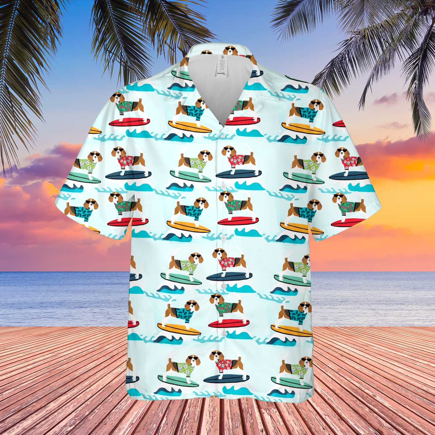 Beagle Dog Hawaiian Lover Gift Mom 3d Shirt For Women And Men