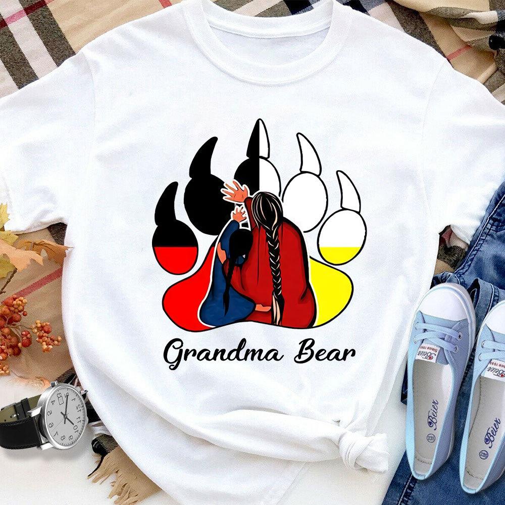 Bear Paw Grandma Bear Women T Shirt White S-3XL
