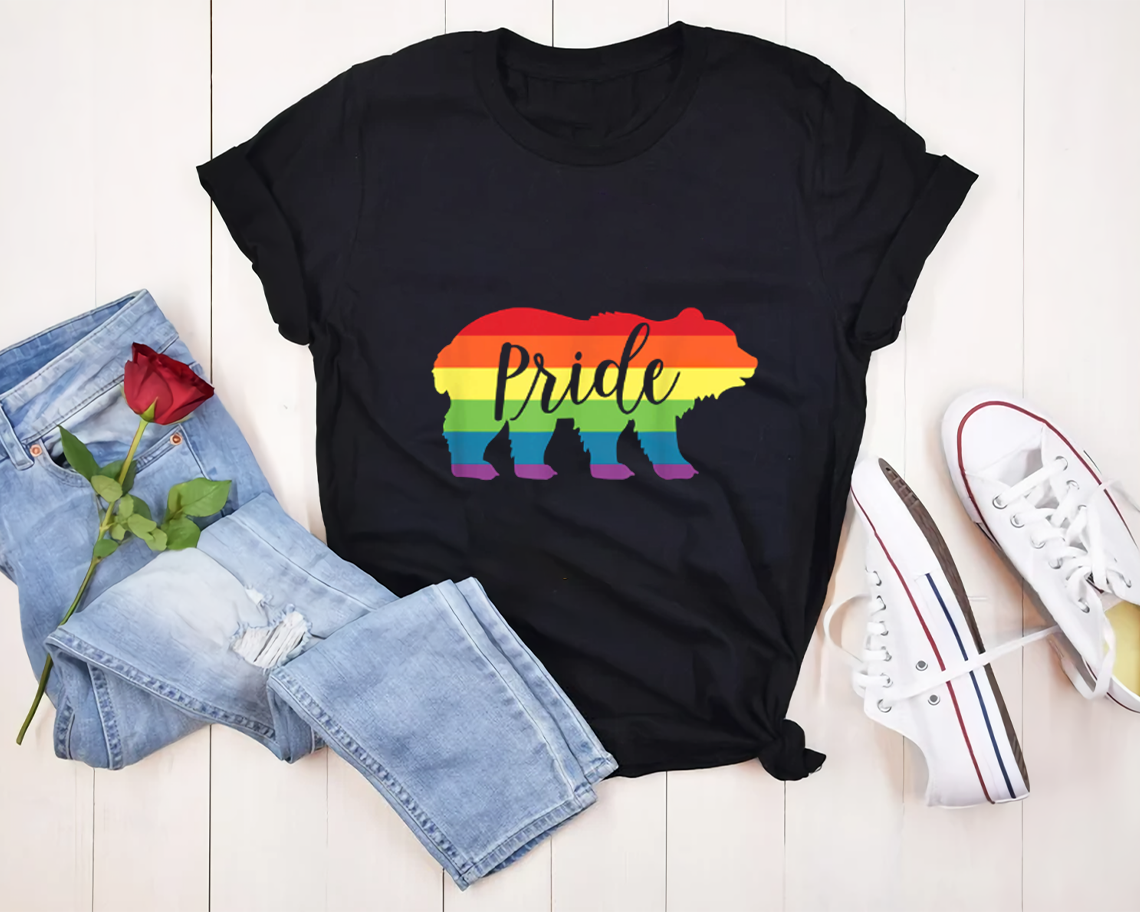 Bear Rainbow Lgbt Pride Parade Gift T-Shirt Unisex S-6xl