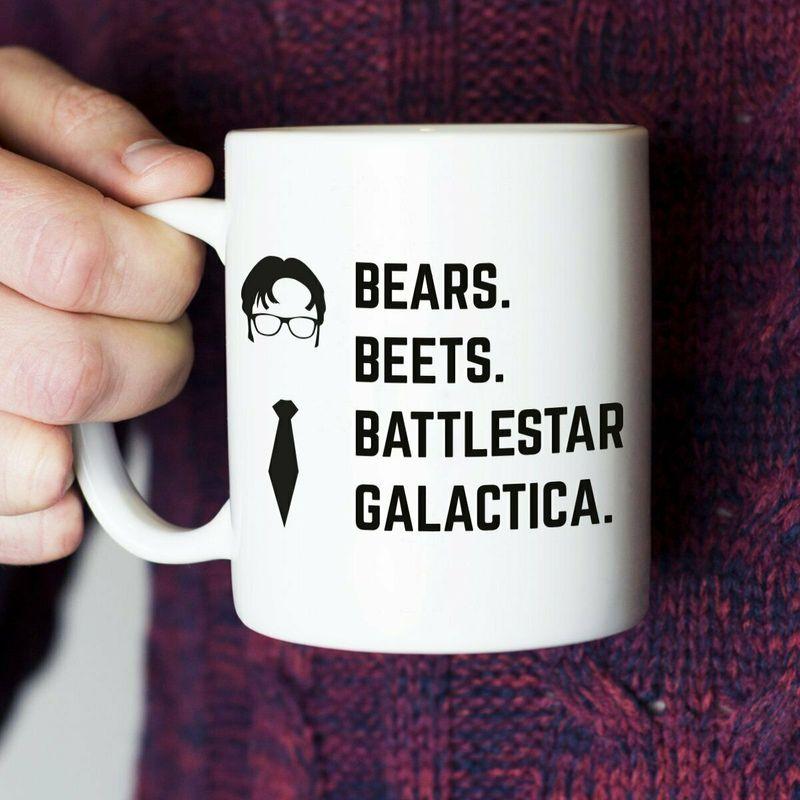 Bears Beets Battlestar Galactica Funny Mug White Ceramic 11-15oz Coffee Tea Cup