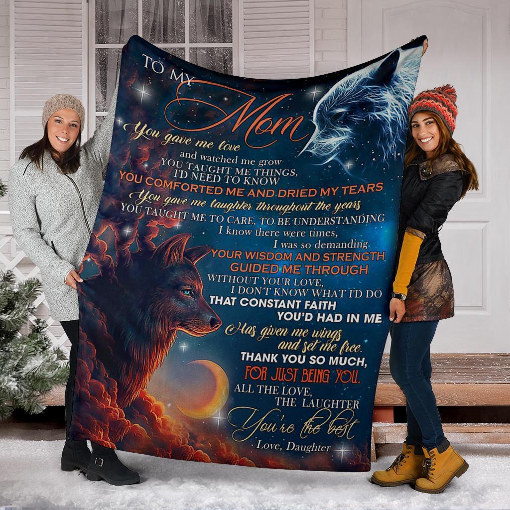 Bears To My Mom You Gave Me Love High Quality Graphics Christmas Gift For Mom Fleece Blanket Small Medium Large X-large bf1711