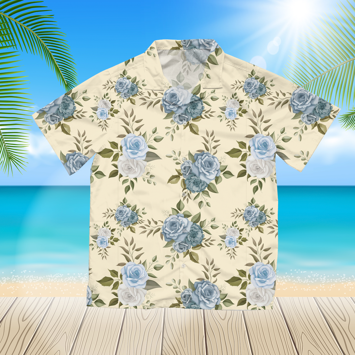 Beautiful floral 2 3d hawaii shirt for Men