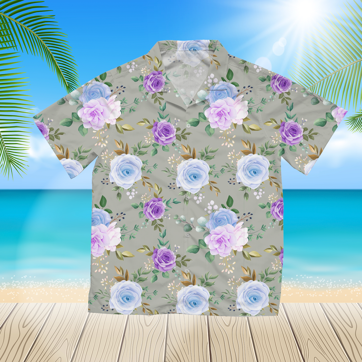 Beautiful floral 4 3d hawaii shirt for Men