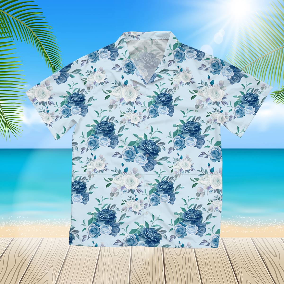 Beautiful floral 7 3d hawaii shirt for Men