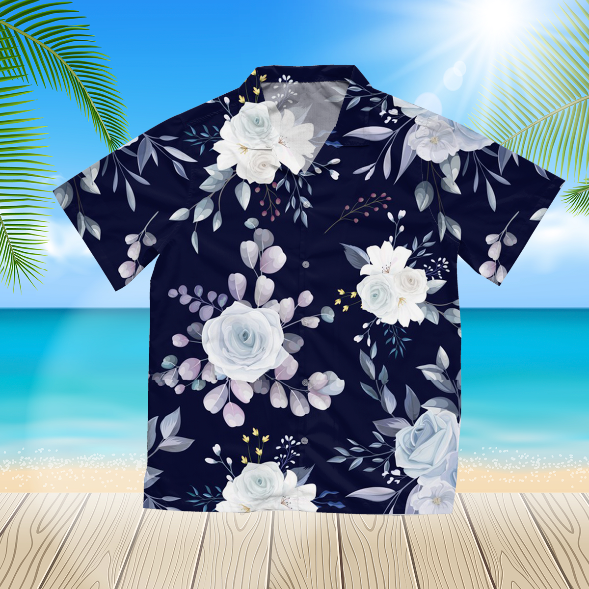 Beautiful floral 9 3d hawaii shirt for Men