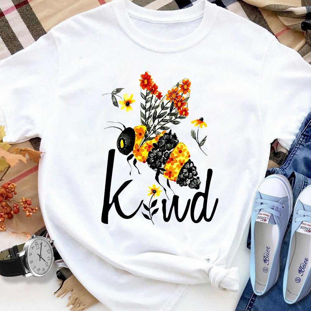 Bee Kind Women T Shirt White S-3XL