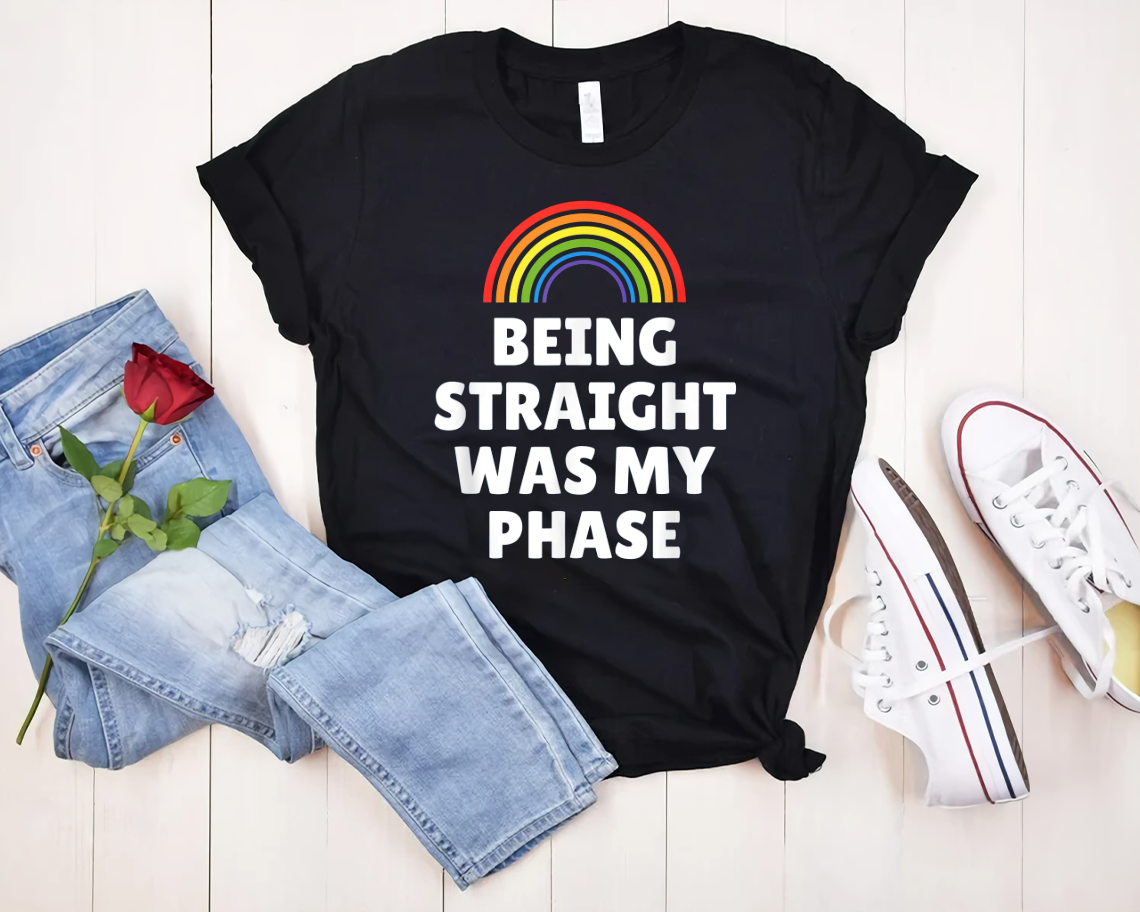 Being Straight Was My Phase Lgbt Peide T-shirt Unisex S-6xl