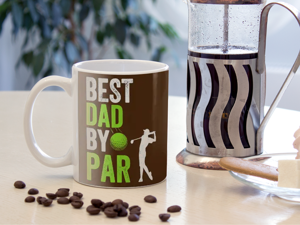 Best Dad By Par Daddy Golfer Fathers Day Mug Ceramic 11-15oz Coffee Tea Cup