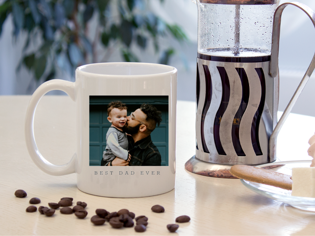 Best Dad Ever Full Custom your text, Photo Personalized Mug Ceramic 11-15oz Coffee Tea Cup