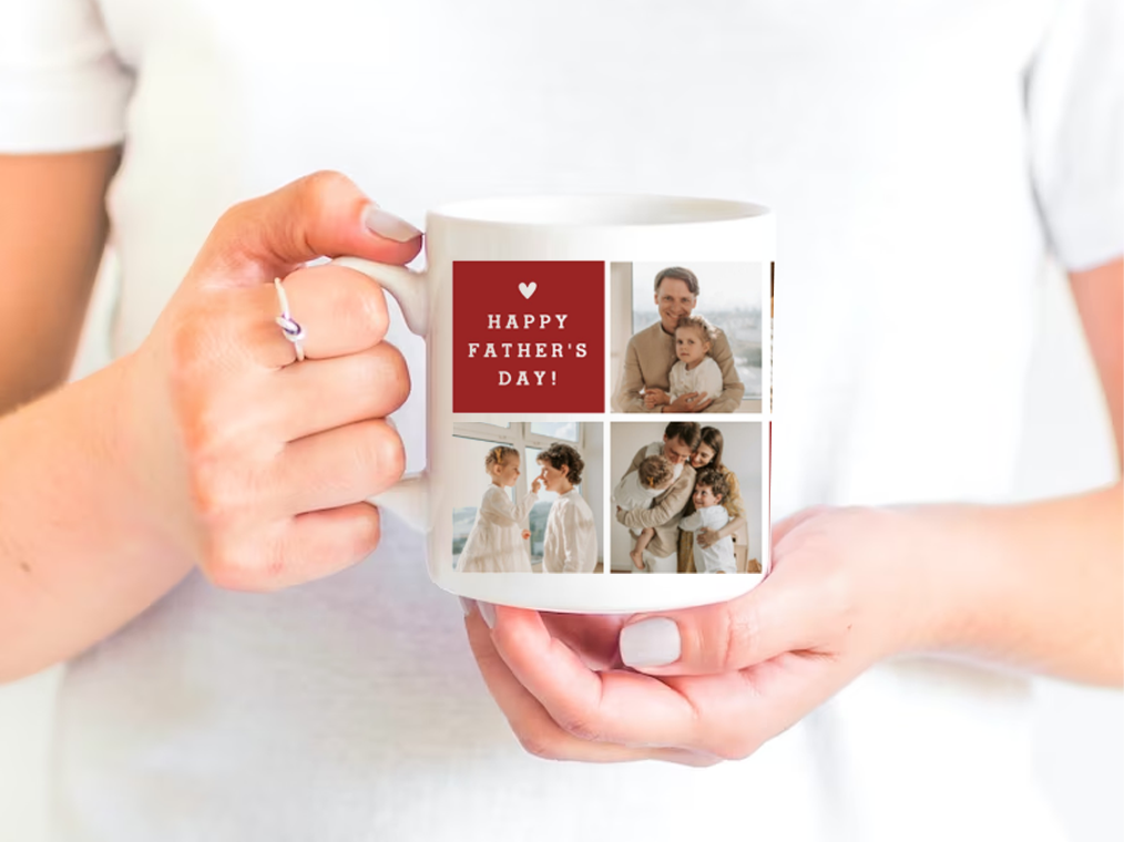 Best Daddy Ever Message Custom your text, Photo Personalized Mug Ceramic 11-15oz Coffee Tea Cup