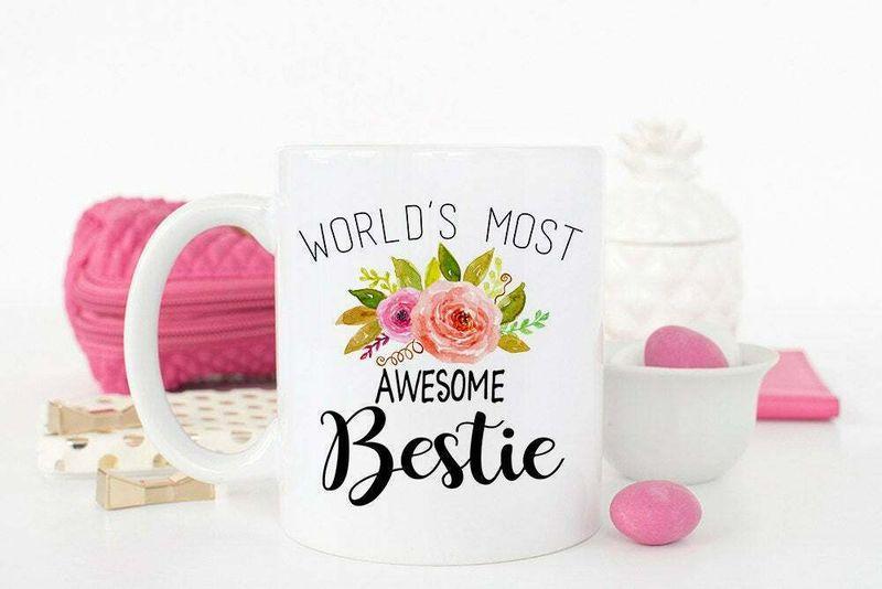 Best Friend Awesome Bestie Best Friend Mug White Ceramic 11-15oz Coffee Tea Cup