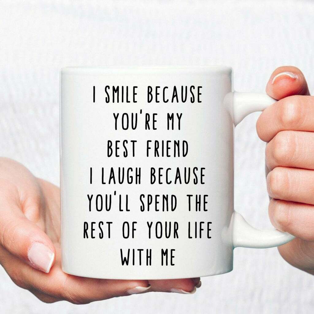 Best Friend Mug White Ceramic 11-15oz Coffee Tea Cup