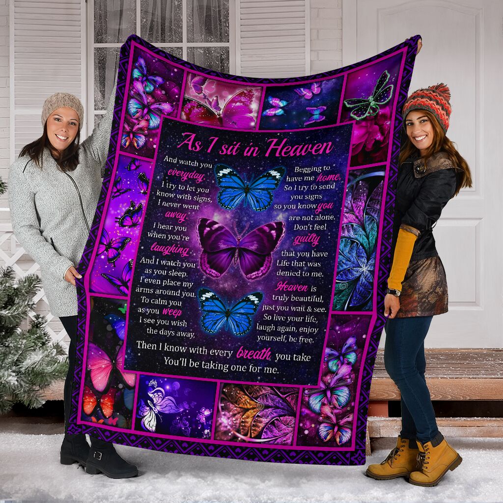 Best Gift At I Sit In Heaven Fleece Blanket