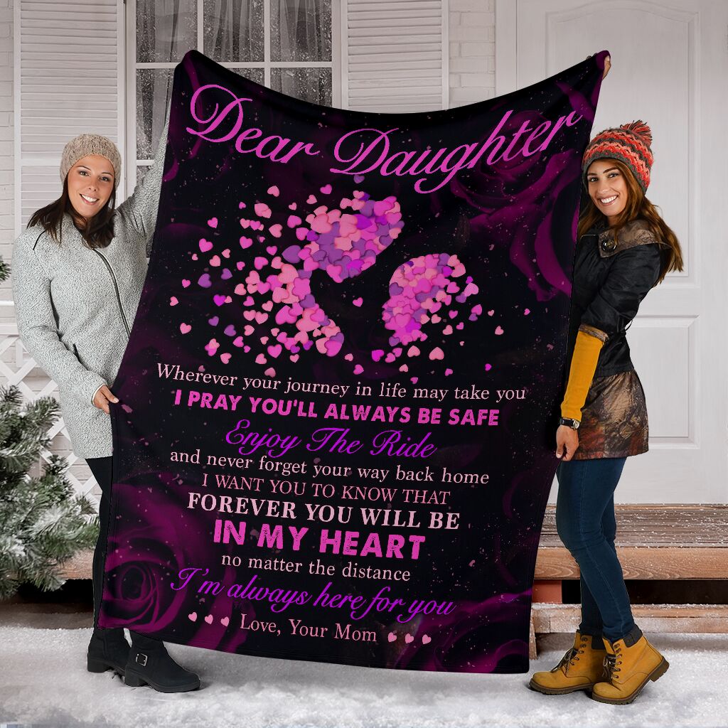 Best Gift Dear Daughter Fleece Blanket