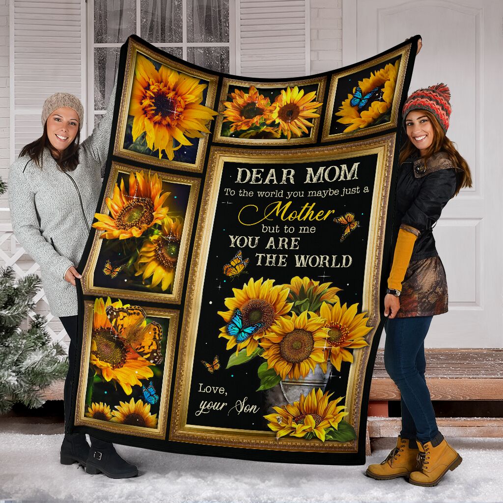 Best Gift Dear Mom Fleece Blanket