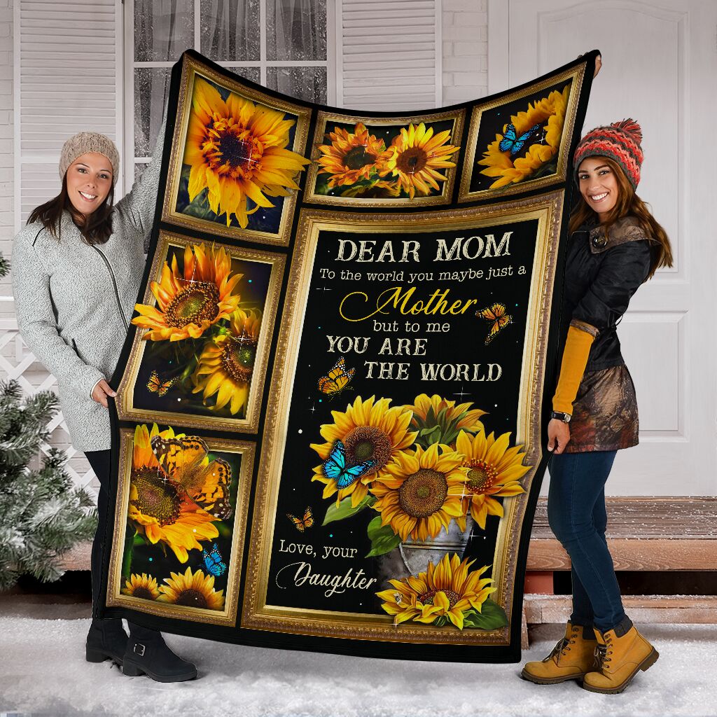 Best Gift Dear Mom Fleece Blanket