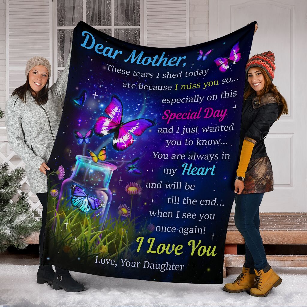 Best Gift Dear Mother Fleece Blanket