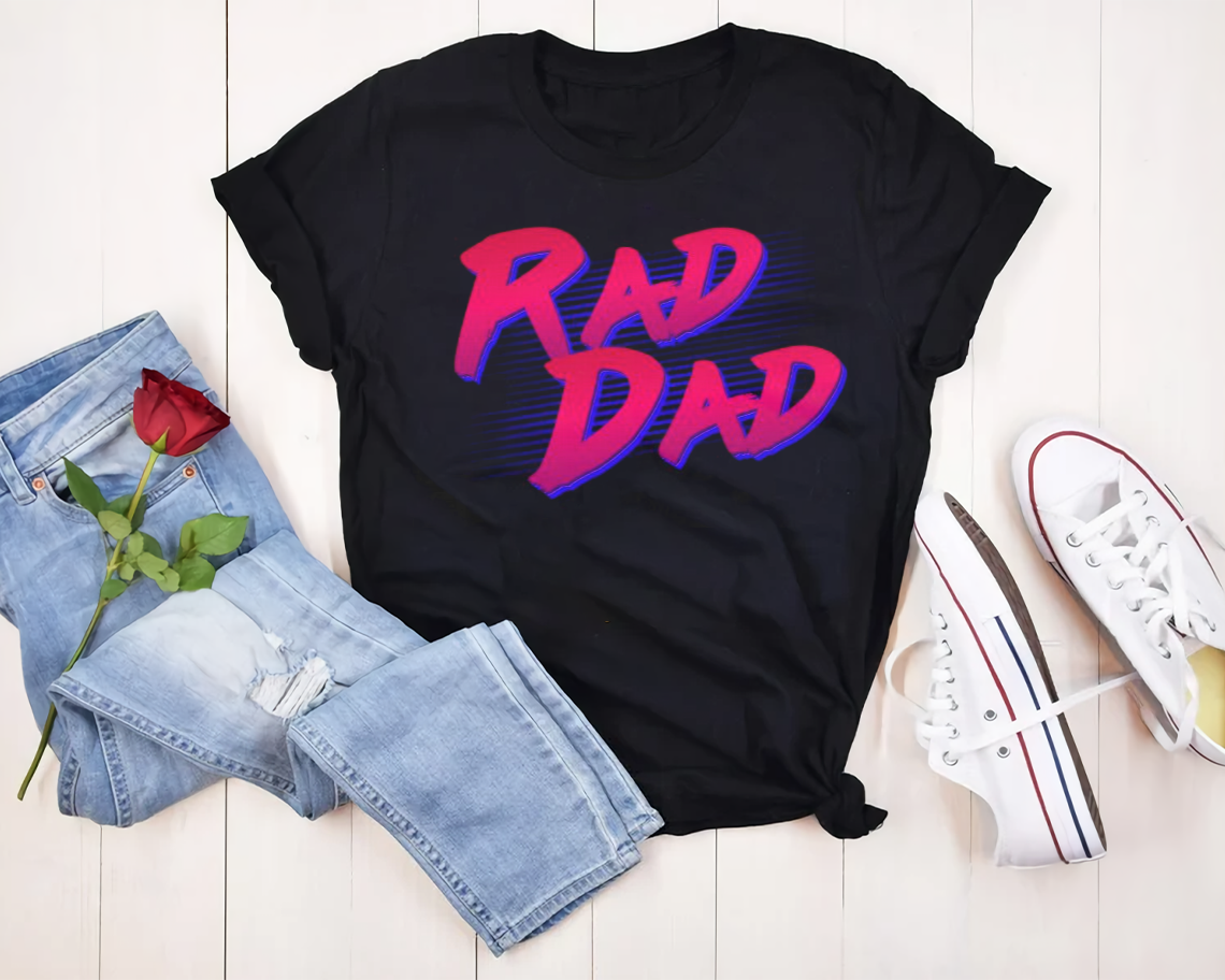 Best Gift For Dad Rad Dad Retro Fathers Day T-shirt Unisex S-6xl