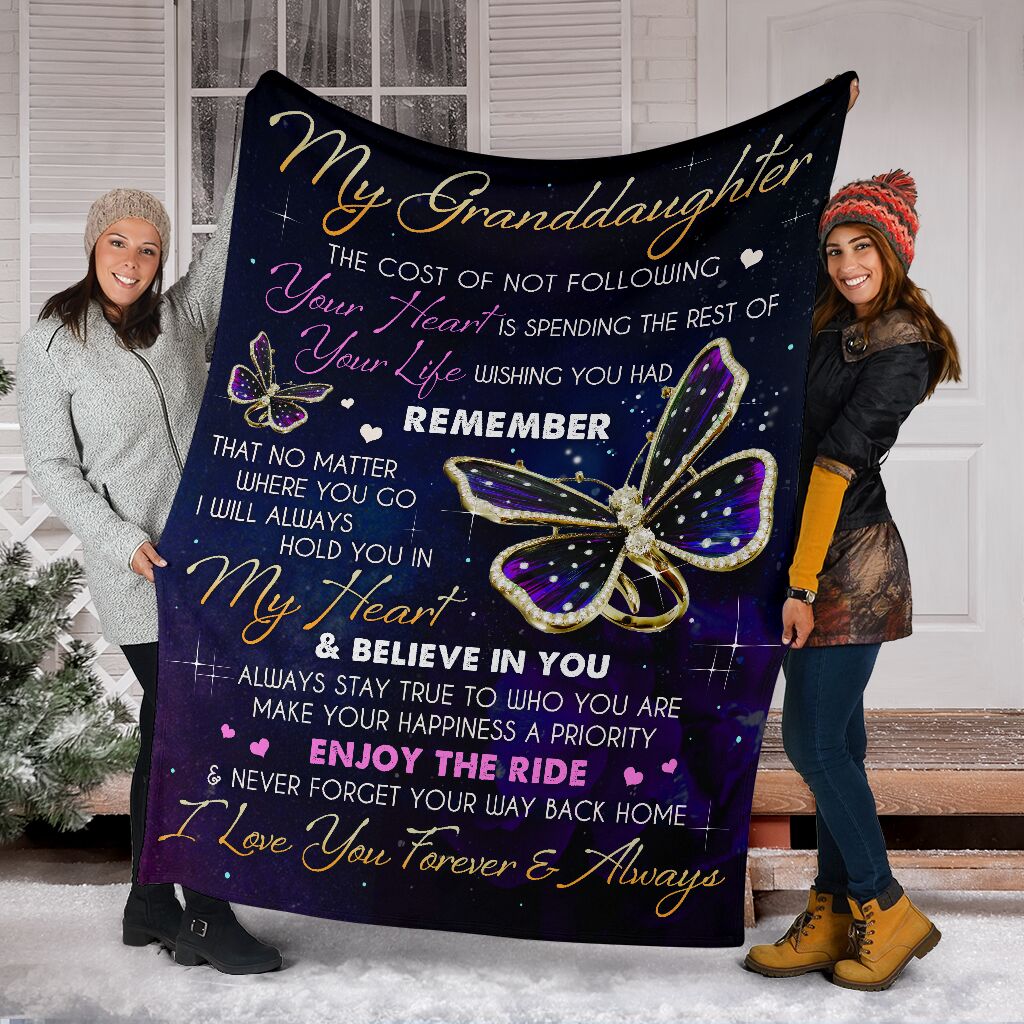 Best Gift My Granddaughter Fleece Blanket