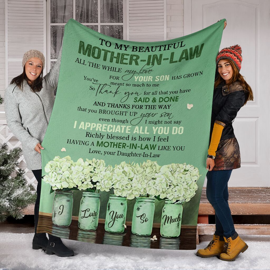 Best Gift To My Beautiful Motherbest Gift Inbest Gift Law Fleece Blanket