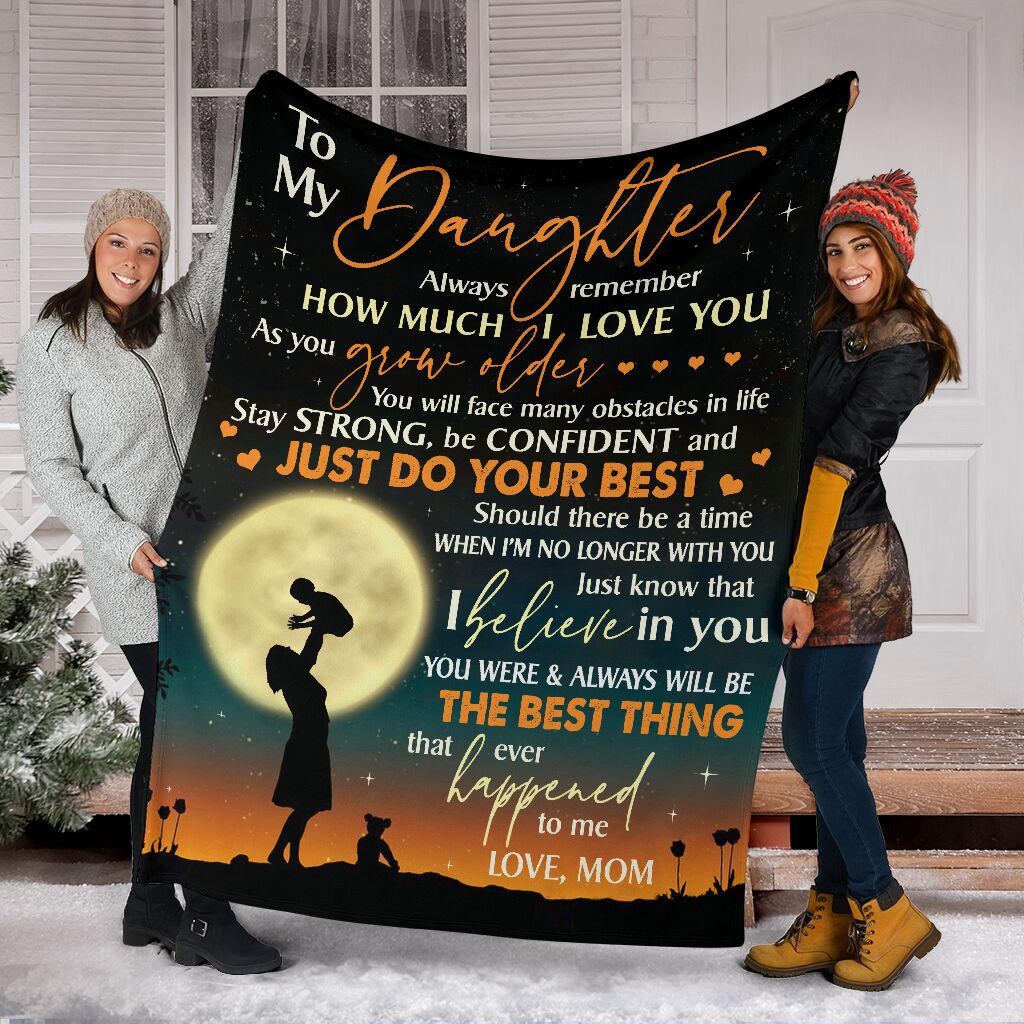 Best Gift To My Daughter Fleece Blanket