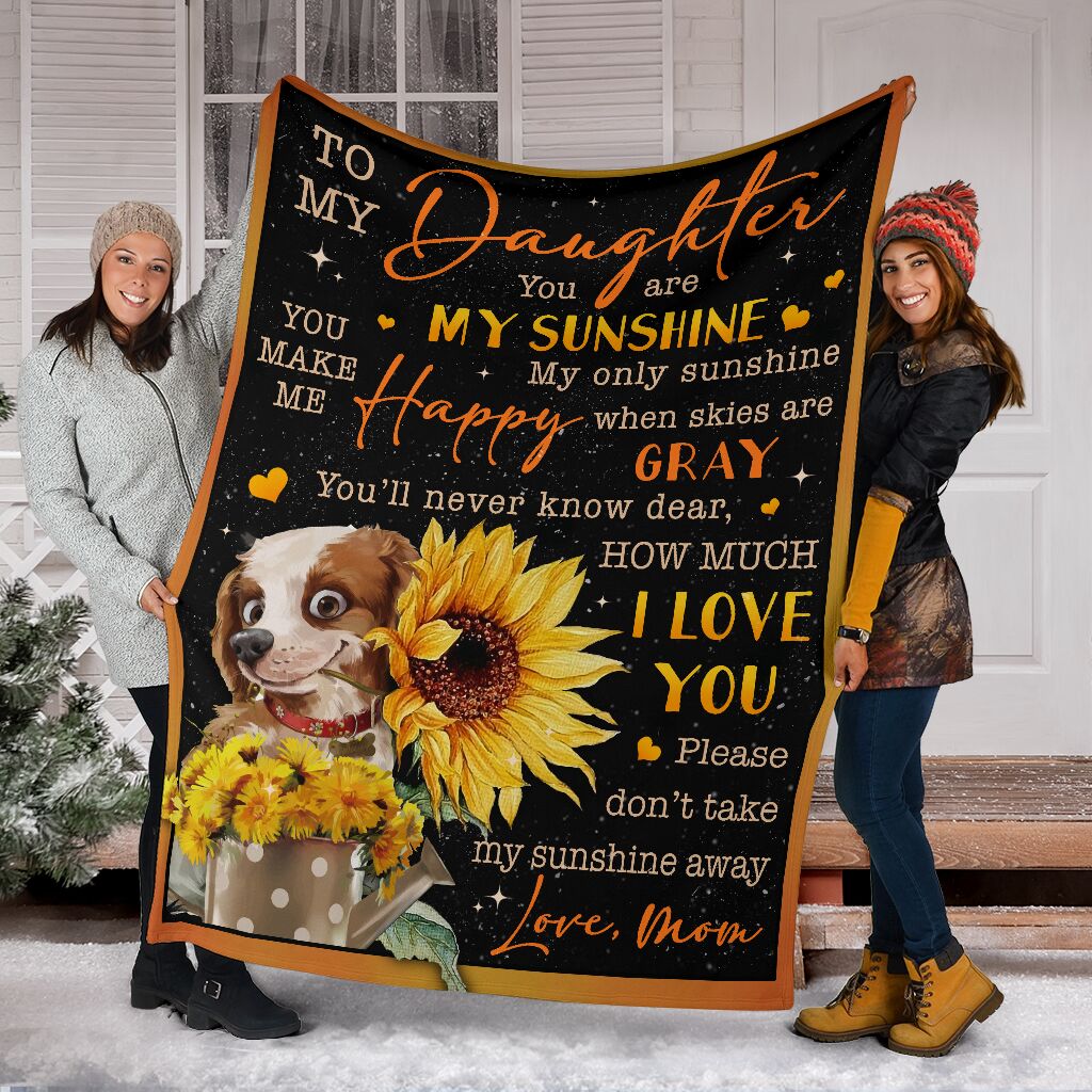 Best Gift To My Daughter Fleece Blanket