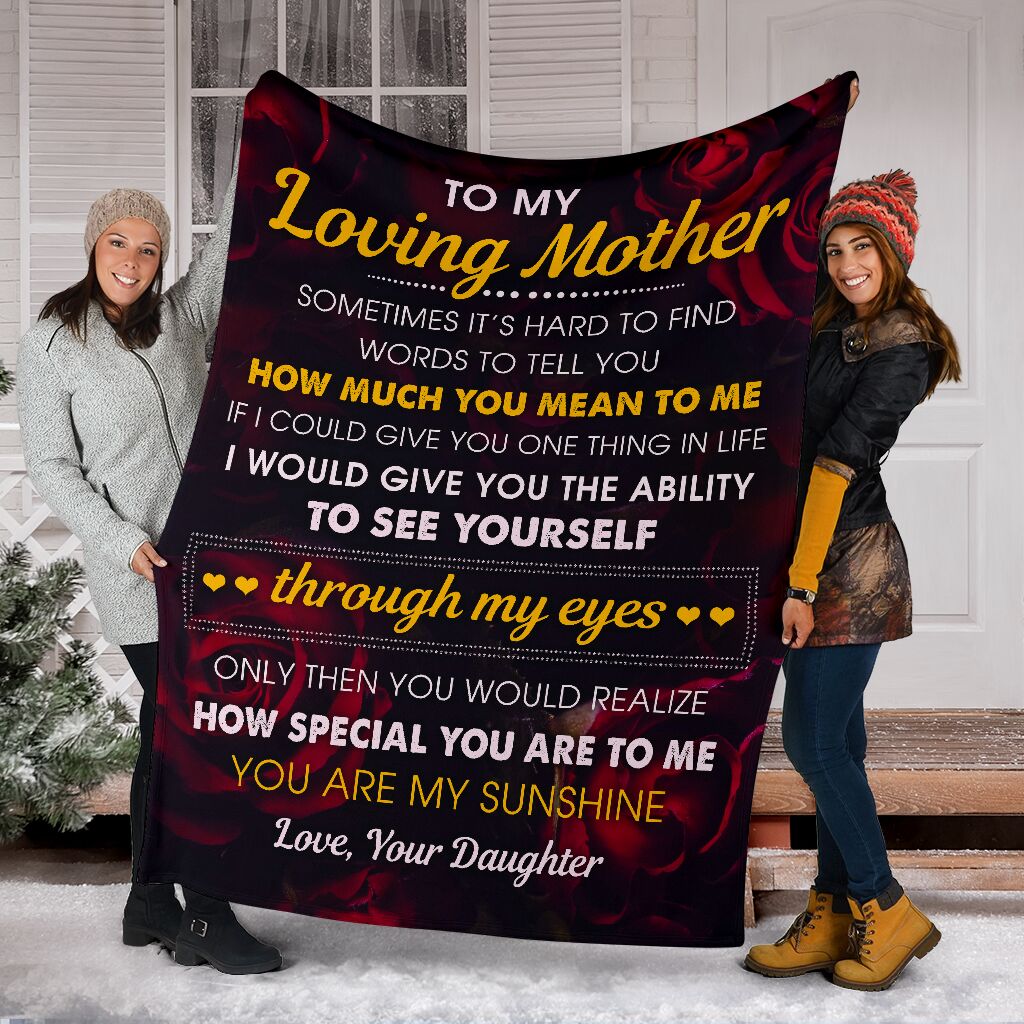 Best Gift To My Loving Mother Fleece Blanket