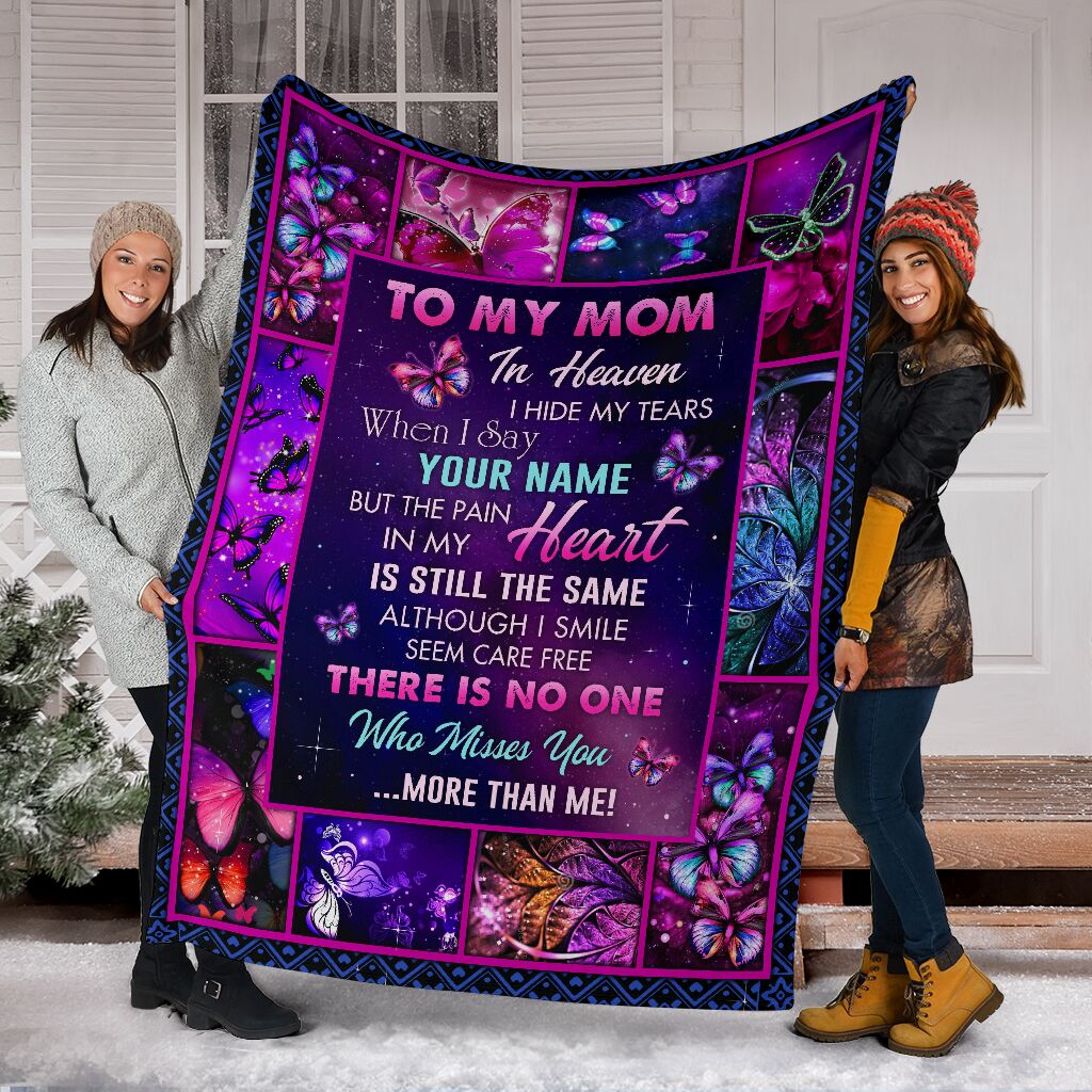 Best Gift To My Mom In Heaven Fleece Blanket