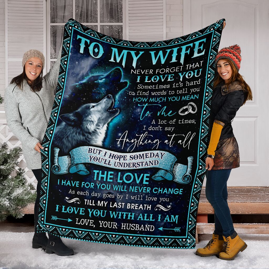 Best Gift To My Wife Fleece Blanket