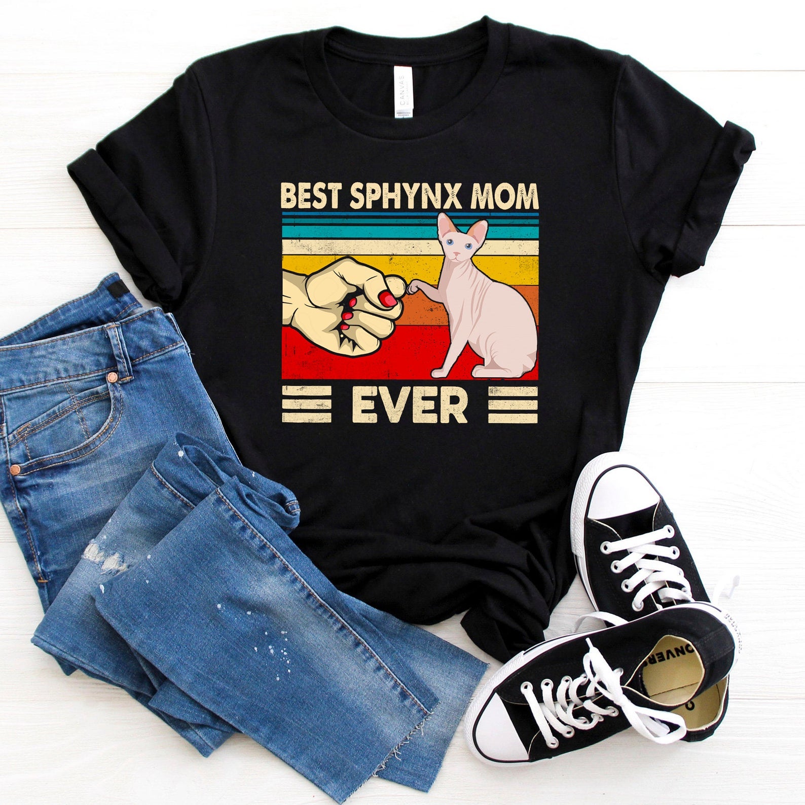 Best Sphynx Mom Ever T Shirt Black Unisex S-6XL