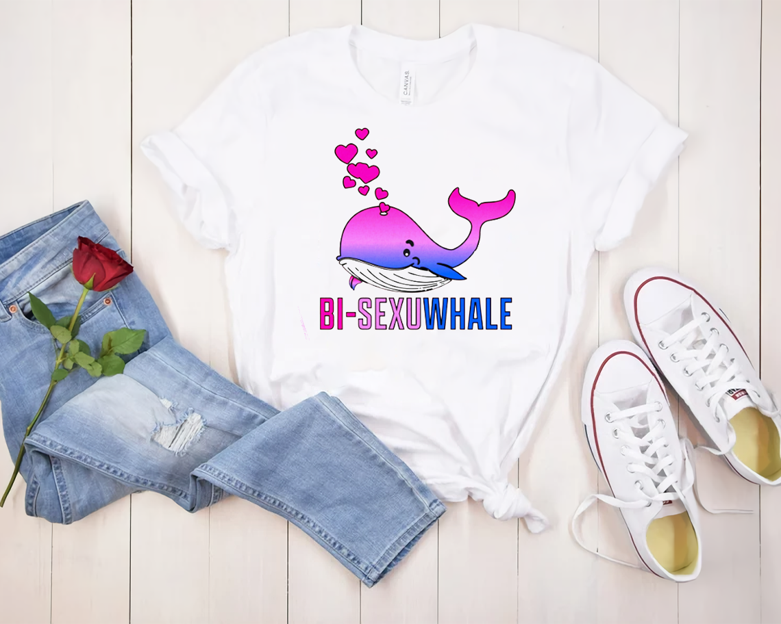 Bi-sexuwhale Pride Gay Lgbt T-shirt Unisex S-6xl