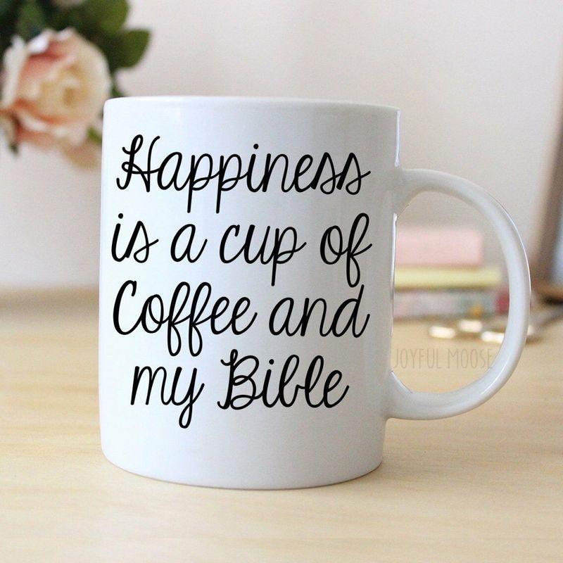 Bible Mug White Ceramic 11-15oz Coffee Tea Cup