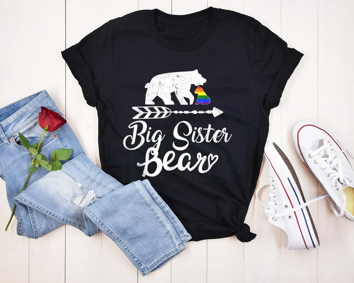 Big Sister Bear Lgbt T-shirt Unisex S-6xl