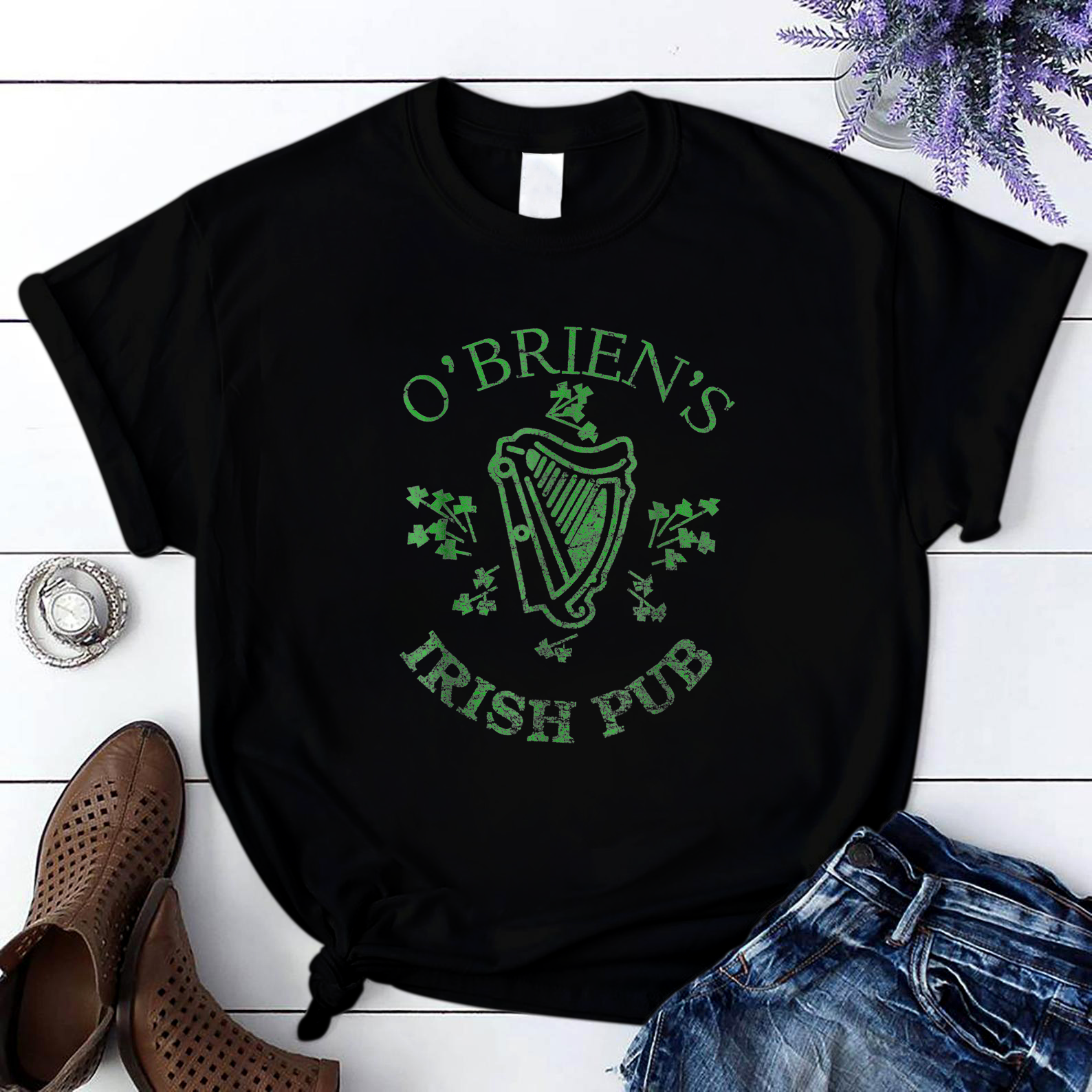 Big Texas Distressed O 'Brien 'S Irish Pub T Shirt Unisex S-6Xl