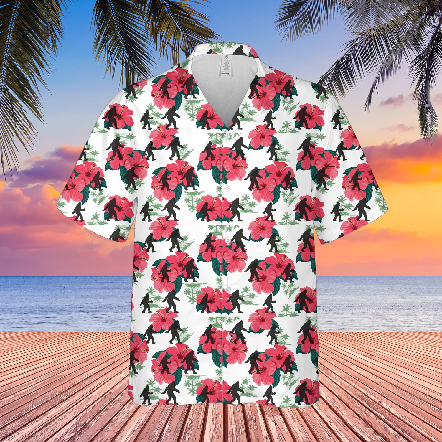 Bigfoot Hawaiian Sasquatch 3d Shirt For Women And Men