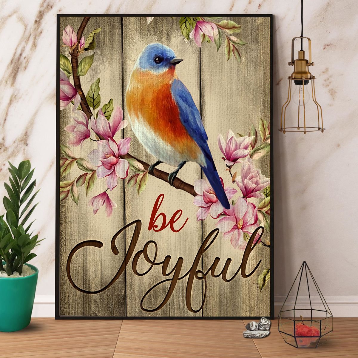 Bird Be Joyful Satin Poster Portrait No Frame