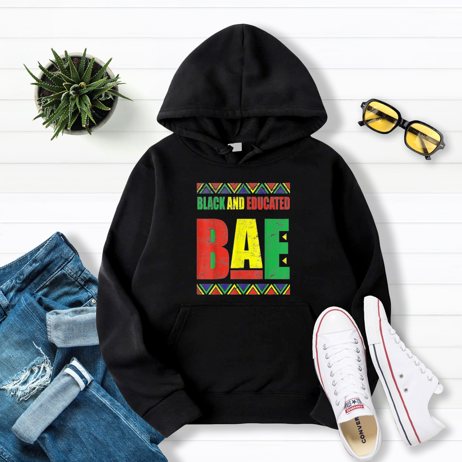 Black and Educated Black history month Pullover Hoodie Black S-5XL