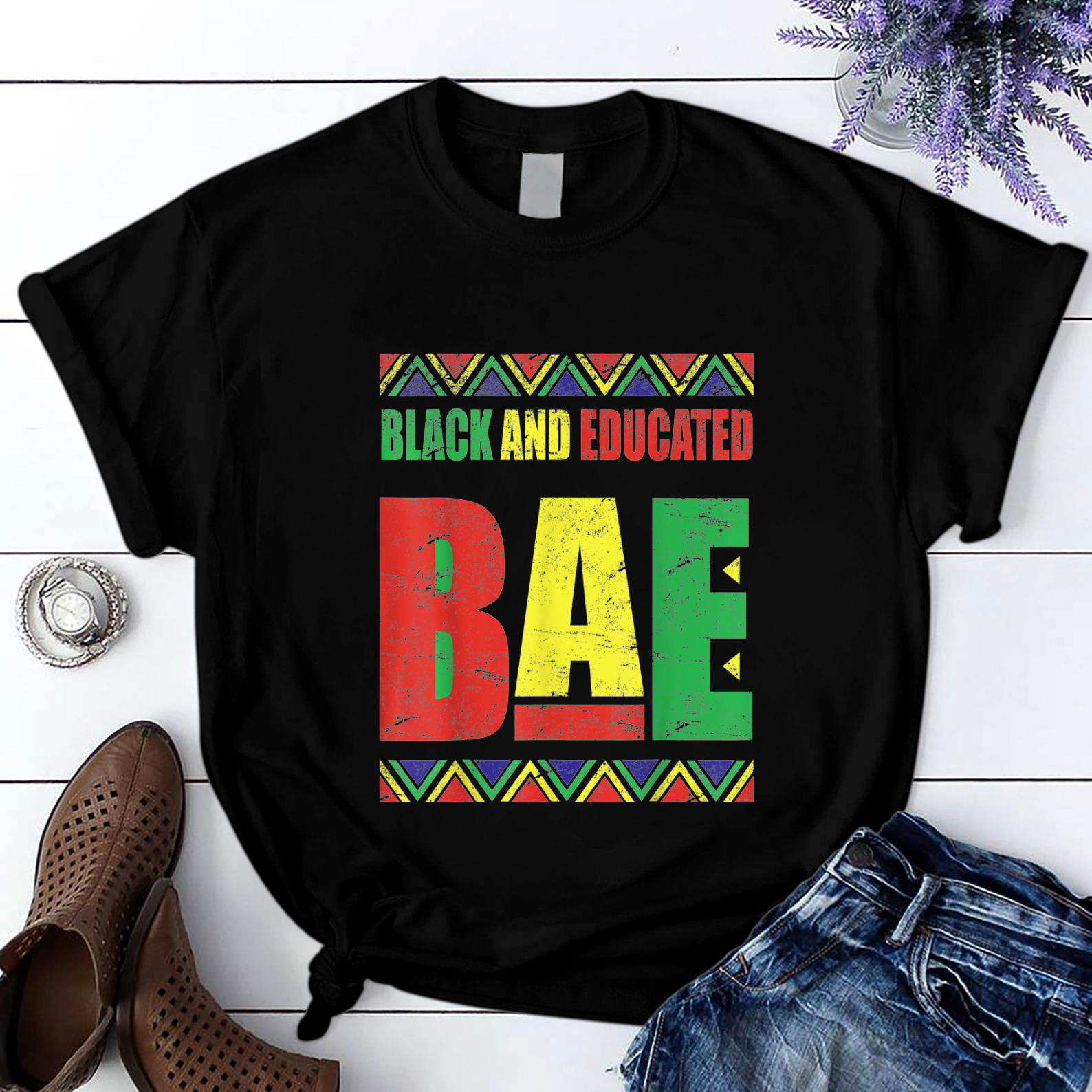 Black and Educated Black history month T Shirt Black Unisex S-6XL